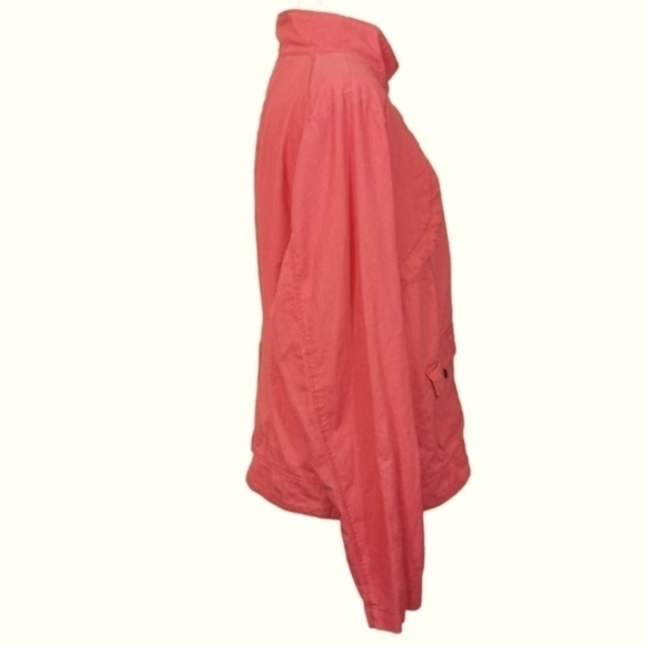 Maurices linen cotton blend zip up coral colored jacket Plus size 2X - Picture 5 of 9